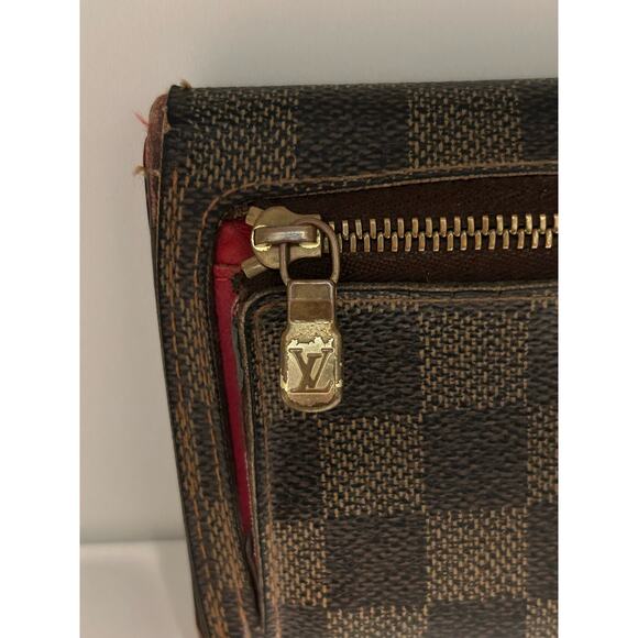 Louis Vuitton Koala Damier Ebene Canvas Trifold Wallet Vintage Designer Paris LV - Picture 14 of 16